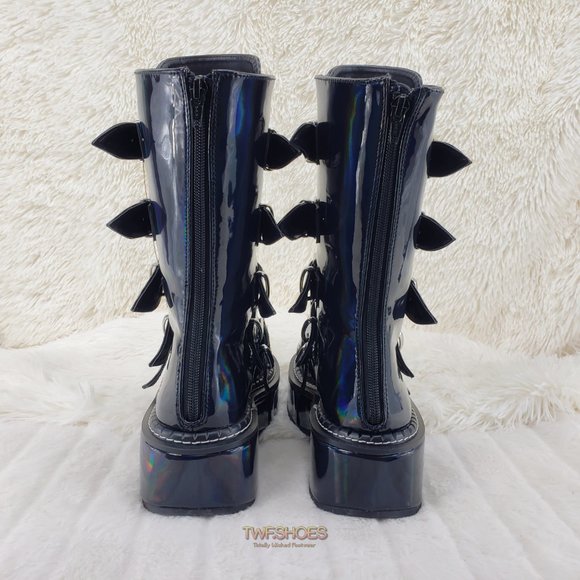 Platform Heart Metal Plates Buckle boot Emily 330 - Picture 8 of 16